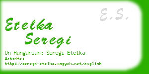 etelka seregi business card